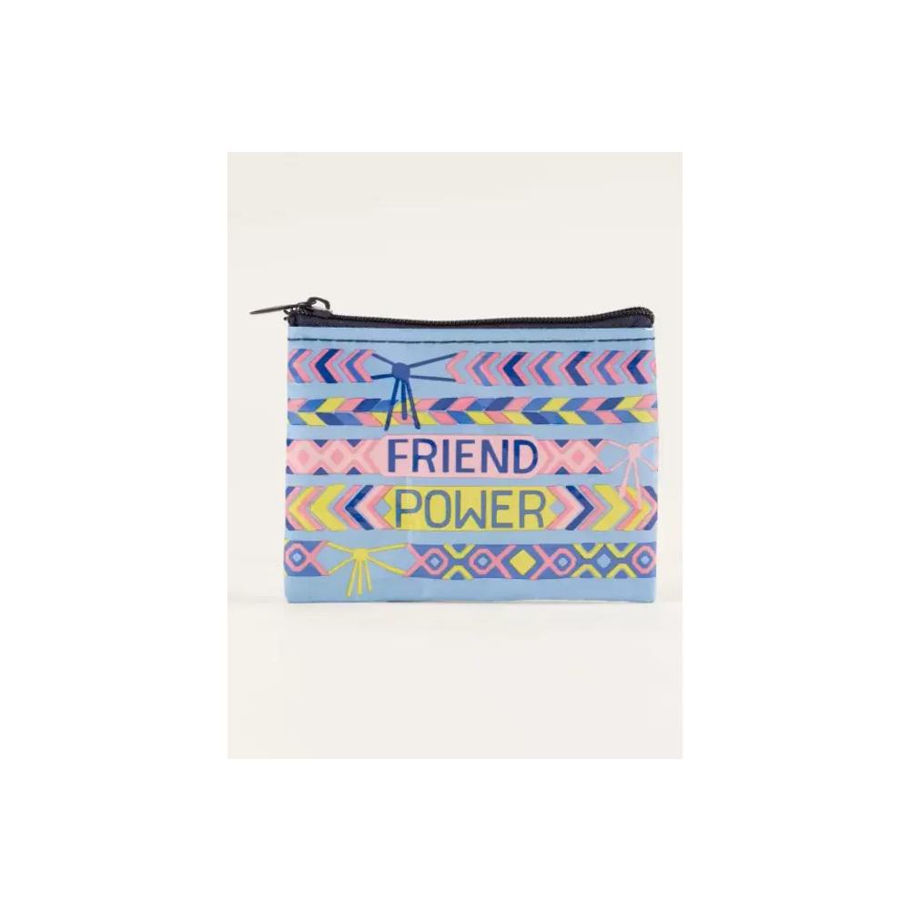 BlueQ, Blue, Coin Purses, Art & School, 3"x4", Friend Power, 806975